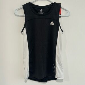 NWT ADIDAS HEAT.RDY RUNNING TANKTOP Women’s Sz Small Black White Athletic